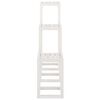 vidaXL 3 Piece Plant Stand Set White Solid Wood Pine