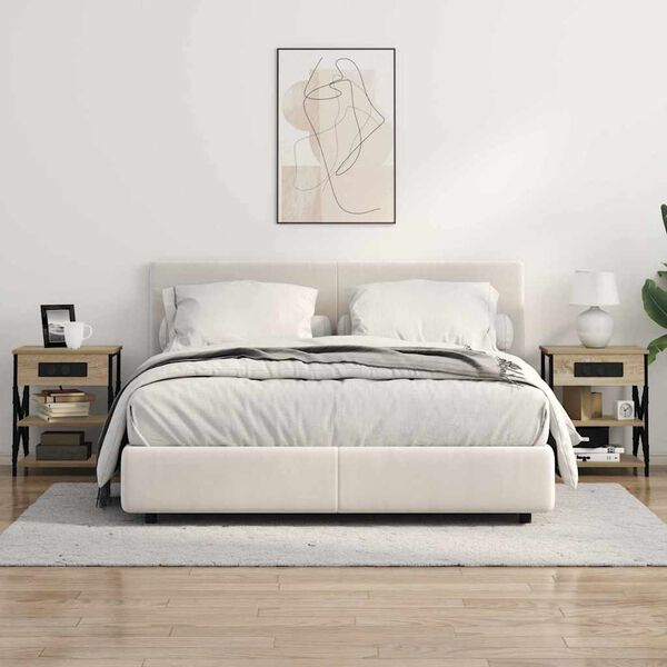 vidaXL Bedside Cabinet Sonoma Oak 41 x 31 x 51 cm Engineered Wood