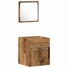 vidaXL Bathroom Furniture Set with Door 3 pcs Old Wood Engineered Wood