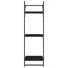 vidaXL 6 Piece Wall Shelf Set with Bars Black Engineered Wood