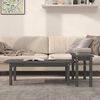 vidaXL 2 Piece Coffee Table Set Grey Solid Wood Pine