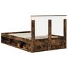 vidaXL Bed Frame Smoked Oak 120 x 190 cm Solid Pine Wood