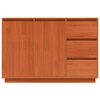 vidaXL Sideboard Brown Oak 111 x 34 x 75 cm Solid Pine Wood