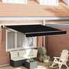 vidaXL Retractable Awning Black 350 x 250 cm Polyester and Aluminium