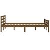 vidaXL Bed Frame without Mattress Honey Brown Solid Wood 135x190 cm Double