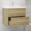 vidaXL Sink Cabinet Sonoma Oak 60x38.5x48 cm Engineered Wood