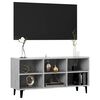 vidaXL TV Cabinet with Metal Legs Concrete Grey 103.5x30x50 cm