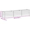 vidaXL Garden Raised Bed 240x40x45 cm Galvanized Steel Silver