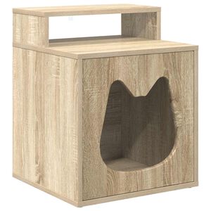vidaXL Cat House Sonoma 42.5 x 40 x 53.5 cm Engineered Wood