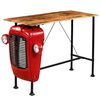 vidaXL Tractor Bar Table Solid Mango Wood Red 60x150x107 cm