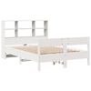 vidaXL Bookcase Bed without Mattress White 120x200cm Solid Wood Pine
