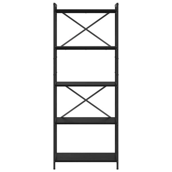 vidaXL Bookshelf Black Oak 60 x 30 x 155 cm Engineered Wood