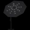vidaXL Cantilever Garden Parasol with LED Lights Black 350 cm