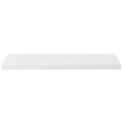vidaXL Floating Wall Shelves 2 pcs High Gloss White 90x23.5x3.8 cm MDF