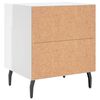 vidaXL Bedside Cabinets 2 pcs High Gloss White 40x35x47.5 cm Engineered Wood