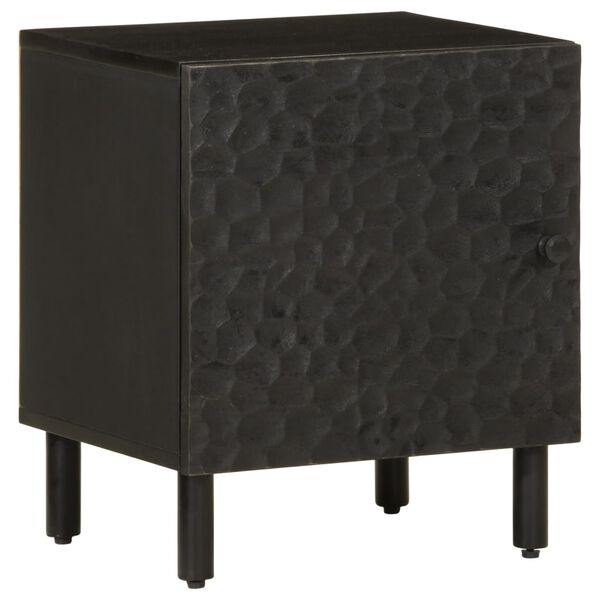 vidaXL Bedside Cabinets 2 pcs Black 40x33x46 cm Solid Wood Mango