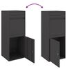 vidaXL Parcel Drop Box with Storage Black 41 x 38 x 103 cm Steel