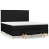 vidaXL Box Spring Bed with Mattress Black 160x200 cm Fabric