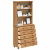 vidaXL Hutch ASKIM Honey Wax 91 x 40 x 200.5 cm Solid Pine Wood