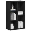 vidaXL Bookcase Black Oak 50x25x80 cm Engineered Wood