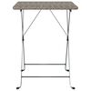 vidaXL Folding Bistro Table Grey 55x54x71 cm Poly Rattan