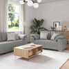 vidaXL Sofa 3 pcs Cloud Grey Fabric