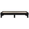 vidaXL Pull-out Day Bed without Mattress Black 2x(75x190) cm