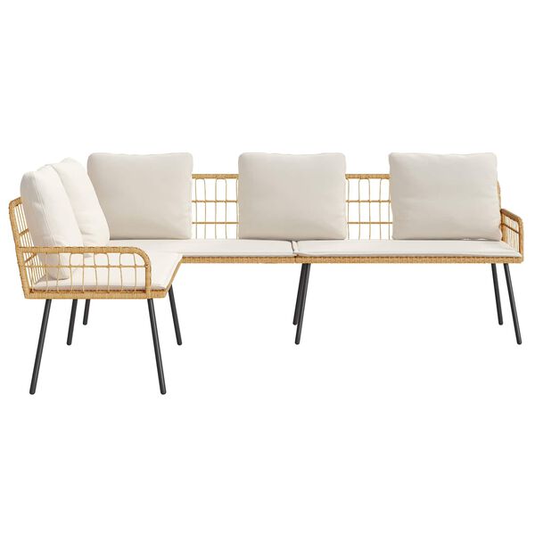 vidaXL Sofa with Cushion Brown x x Metal