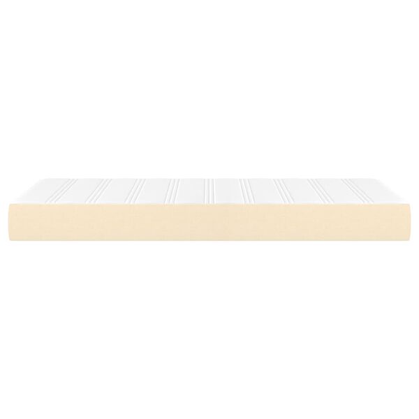 vidaXL Pocket Spring Bed Mattress Cream 80x200x20 cm Fabric