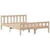 vidaXL Bed Frame without Mattress 120x190 cm Small Double Solid Wood Pine