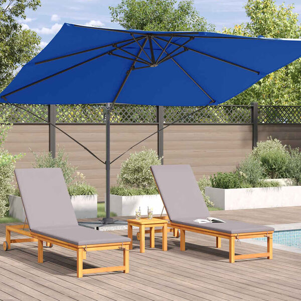 vidaXL Umbrella Azurblau 351 x 250 x 260 cm Polyester and Aluminium