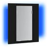 vidaXL LED Bathroom Mirror Cabinet Black Oak 40x12x45 cm Engineered Wood