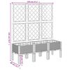 vidaXL Garden Planter with Trellis Light Grey 120x40x142 cm PP