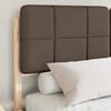 vidaXL Bed Frame with Upholstered Headboard Taupe 135 x 190 cm