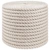 vidaXL Jute Rope 14 mm White 100% Tossa jute