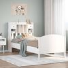vidaXL Bookcase Bed without Mattress White 75x190 cm Small Single Solid Wood Pine