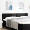vidaXL LED Headboard with LED Strip Lights Black 180 cm Polyester