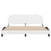vidaXL Bed Frame without Mattress "Zadar" White 180x200 cm Super King Faux Leather