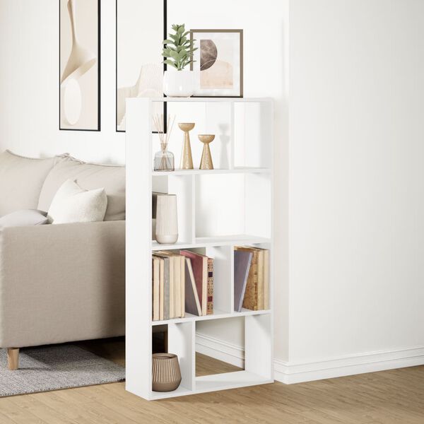 vidaXL Bookcase White 60x20x120.5 cm Engineered Wood