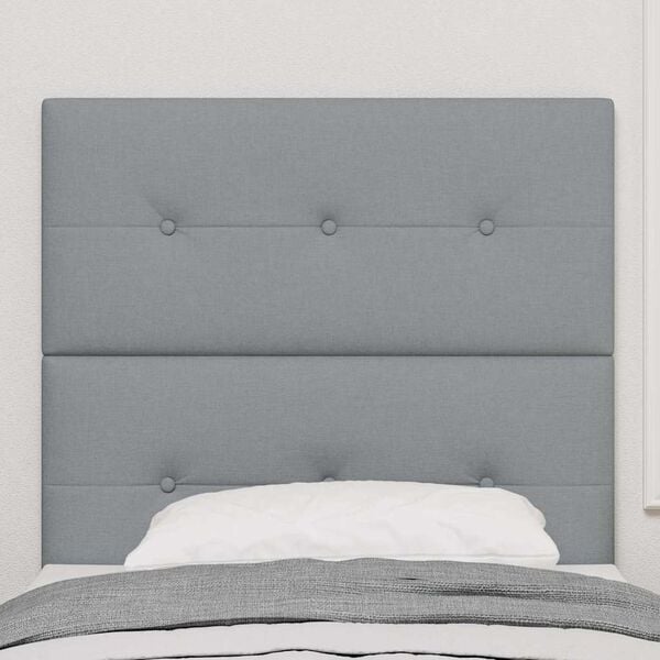 vidaXL Headboard with Headboard Light Grey 80 cm Faux Leather