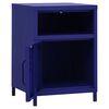vidaXL Nightstand Navy Blue 35x35x51 cm Steel