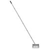vidaXL Garden Rake Manual Silver 45 x 25 x 200 cm Stainless Steel