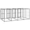 vidaXL Outdoor Dog Kennel Steel 9.68 m²