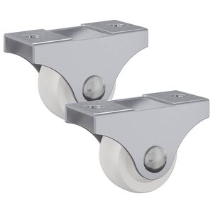 vidaXL Caster 2 pcs White 42 x 11.5 x 29 mm Iron