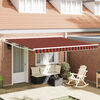 vidaXL Retractable Awning Manual Orange and Brown 400 x 300 cm