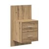 vidaXL Headboard with Cabinet 3 pcs Artisan Oak Engineered Wood