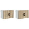 vidaXL Wall Cabinet PORTO 2 pcs Sonoma Oak Engineered Wood