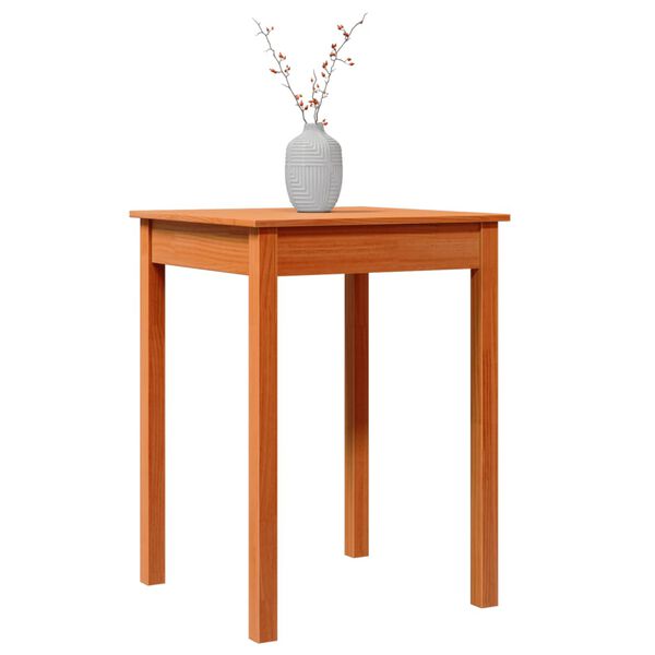 vidaXL Dining Table Wax Brown 55x55x75 cm Solid Wood Pine