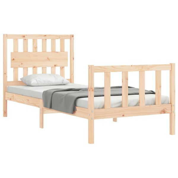 vidaXL Bed Frame without Mattress Single Solid Wood Pine