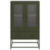 vidaXL Highboard Olive Green 68x39x111.5 cm Steel